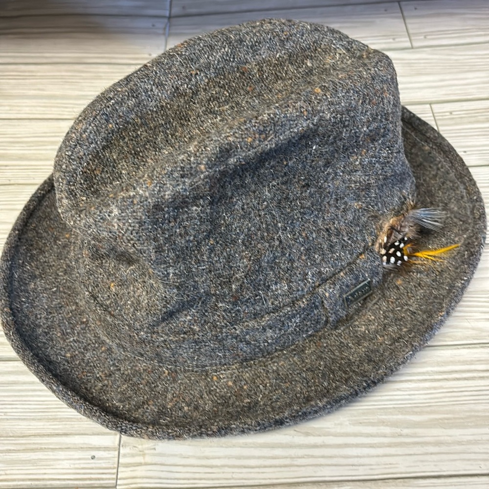 Adam New York Men's 100% Wool Fedora Hat Size 7 1/4 7 3/8” Large